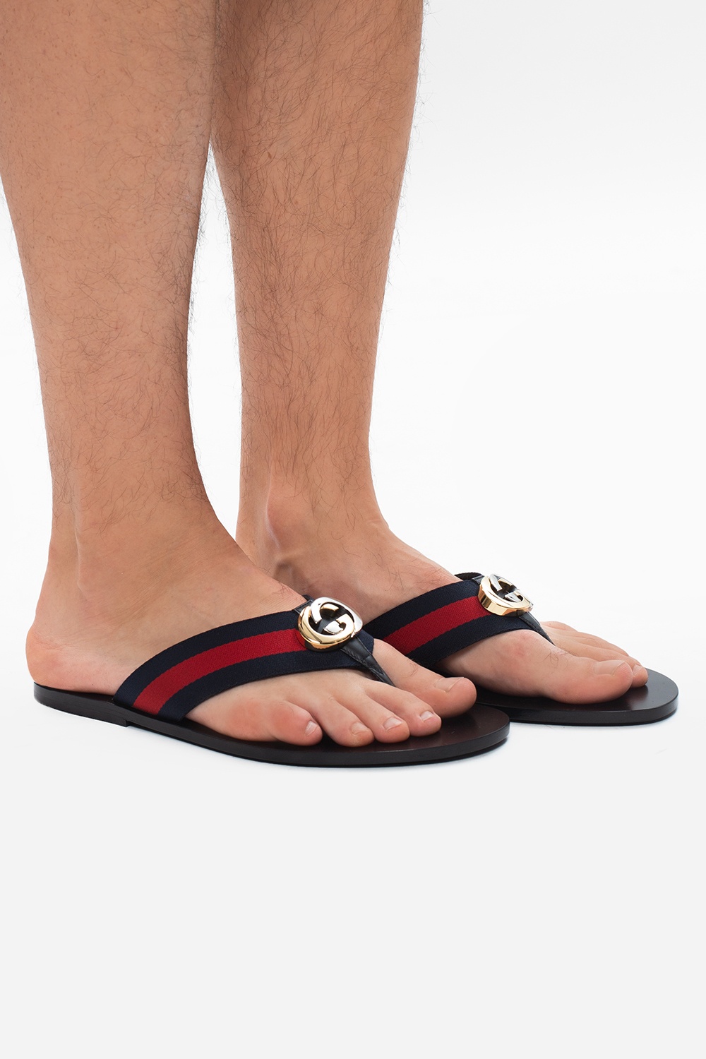 Gucci snake sale flip flops